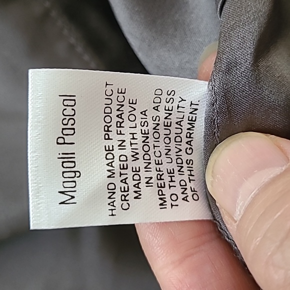 Magali Pascal 100% Silk Gray Mini Dress with Brass and Rhinestone, Size M - Picture 12 of 12